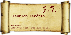Fledrich Terézia névjegykártya